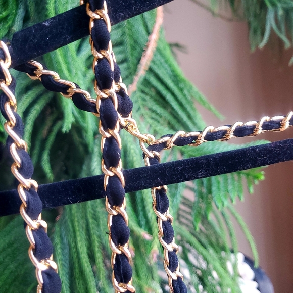 Dizzire Braided Chain Maxi Dress Sz M - Picture 3 of 3